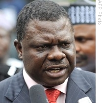 Nigerian Justice Minister Michael Aondoakaa (file photo)<br /><br /><br />