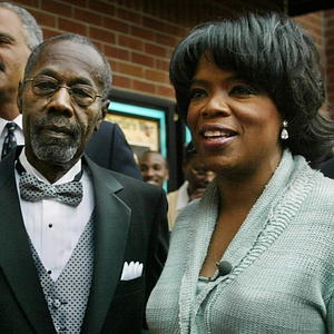 Getty ImagesCROCK-SHOW HOSTESS: Oprah Winfrey with her stepfather, Vernon (left), who, according to a salacious new unauthorized biography, claims the talk-show queen has no love for so-called boyfriend Stedman Graham and her BFF, Gayle King, whom the dad calls a 